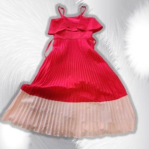 Rare Editions Big  Girls Ruffe-Trim Pleated Maxi Dress Size 8